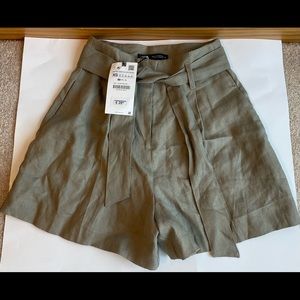 Zara paper bag shorts